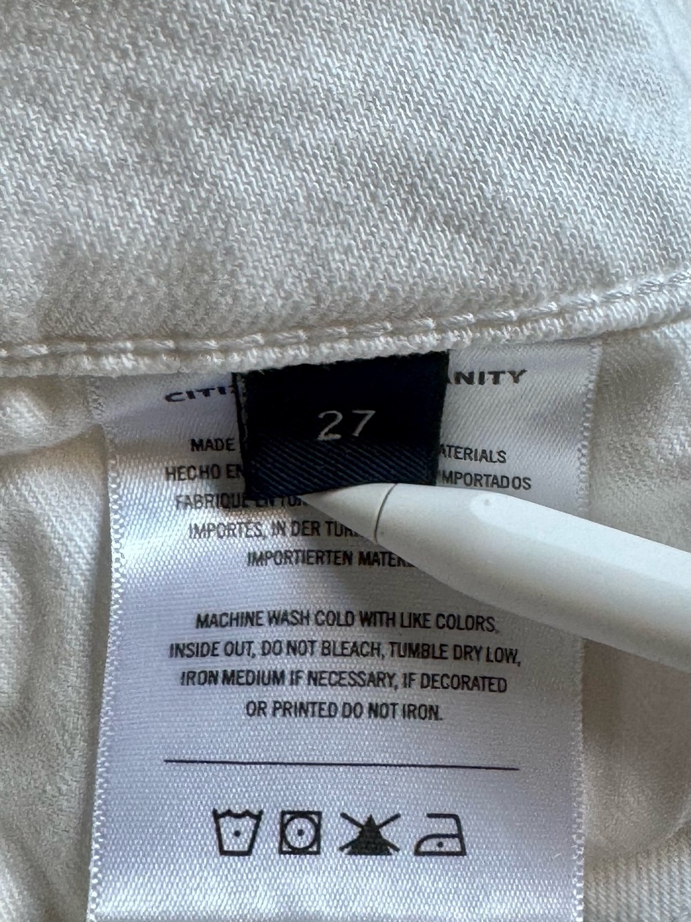 Citizens Of Humanity White ISOLA Straight Jeans - Picture 6 of 7
